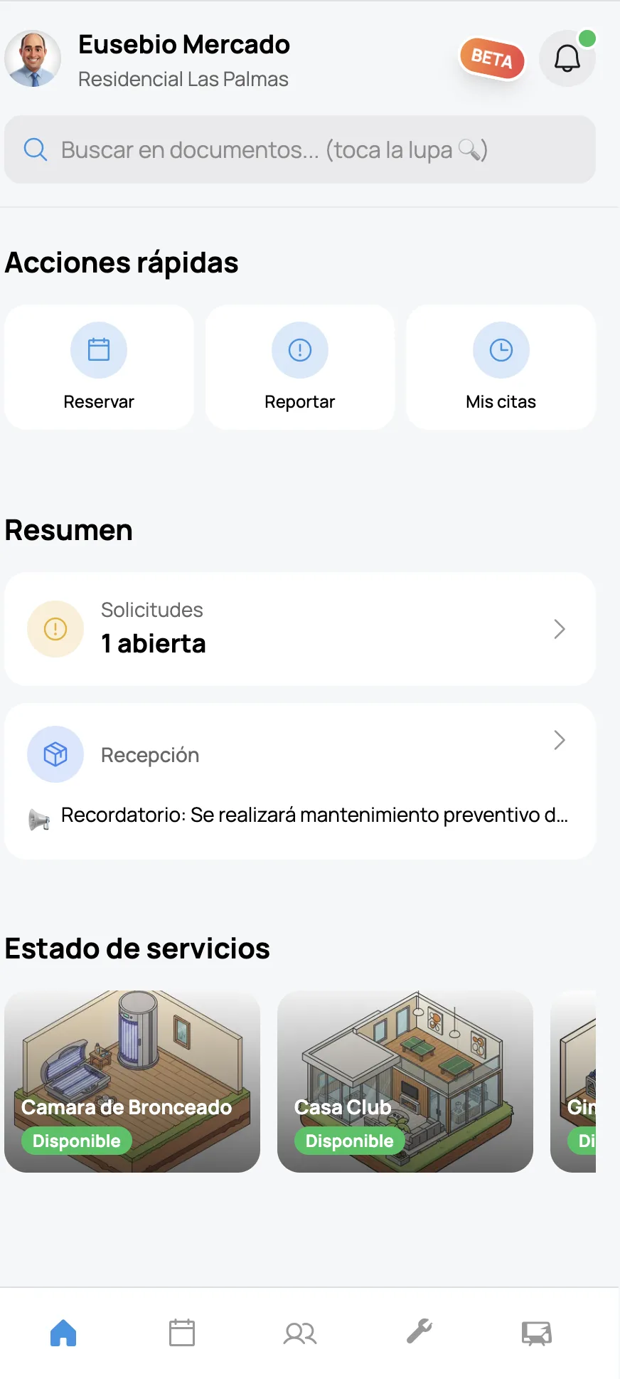 BonVeci App — Dashboard